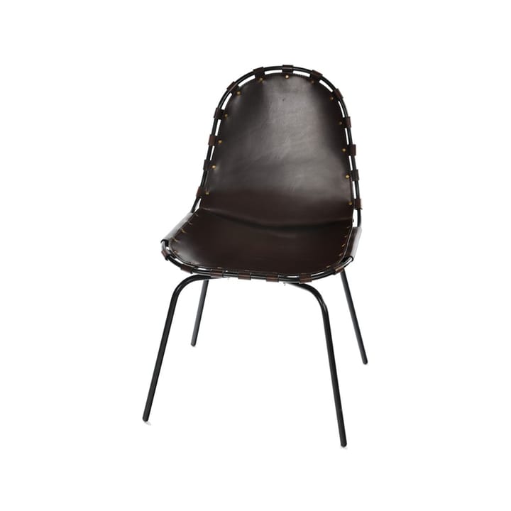 Silla Stretch - cuero mocca, estructura negra - OX Denmarq