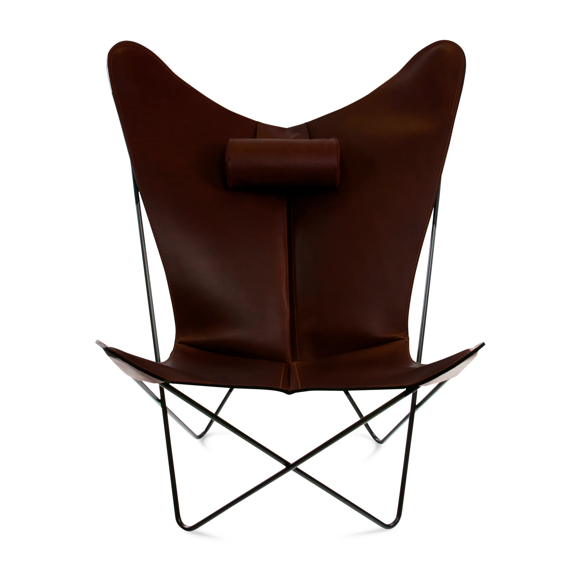 Sillón KS, base negra, mocca OX Denmarq