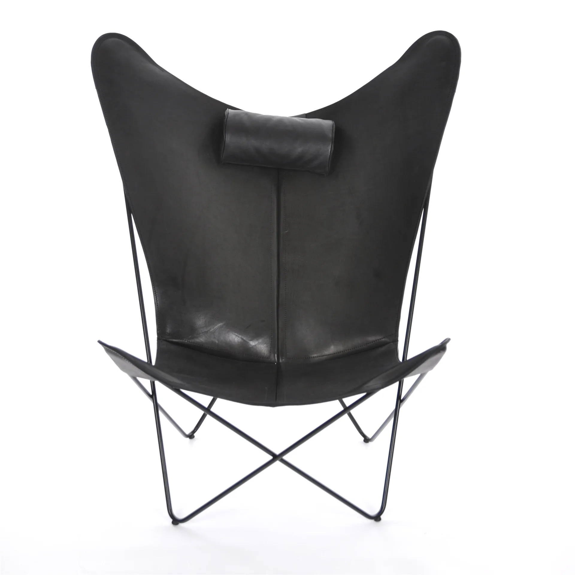 Sillón KS, base negra, negro OX Denmarq