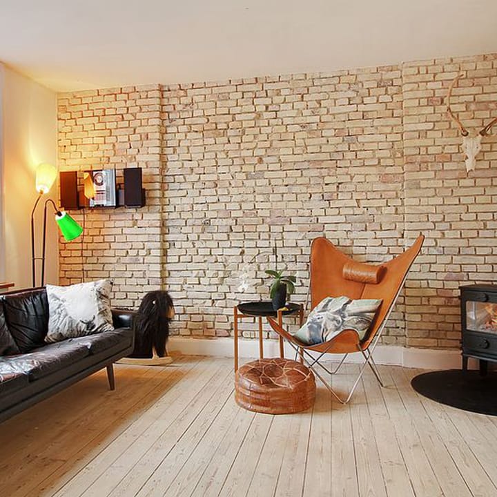 Sillón KS Chair, cuero natural, estructura negra OX Denmarq