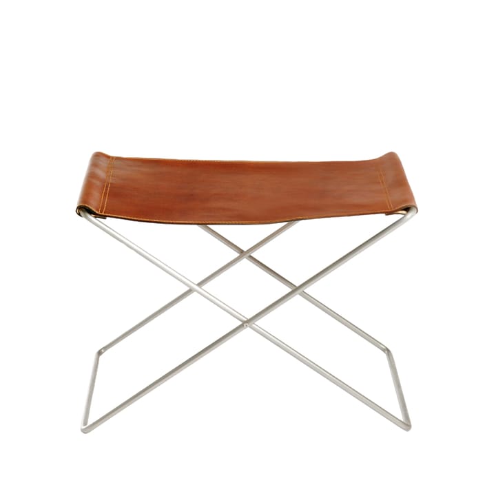 Taburete OX Stool - cuero coñac, acero inoxidable - OX Denmarq