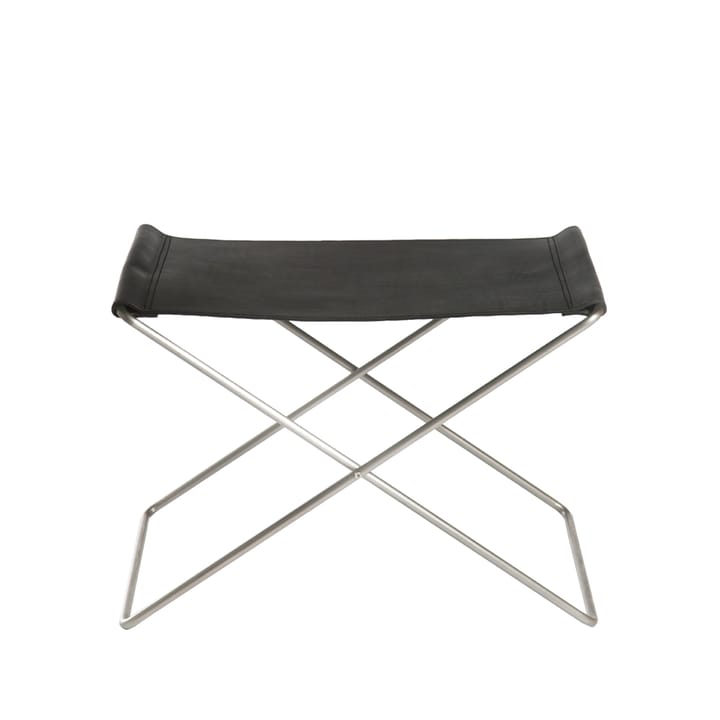 Taburete OX Stool - cuero negro, acero inoxidable - OX Denmarq