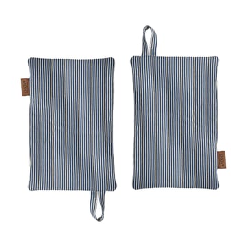 2 Agarradores de cocina Striped denim - Blue - OYOY