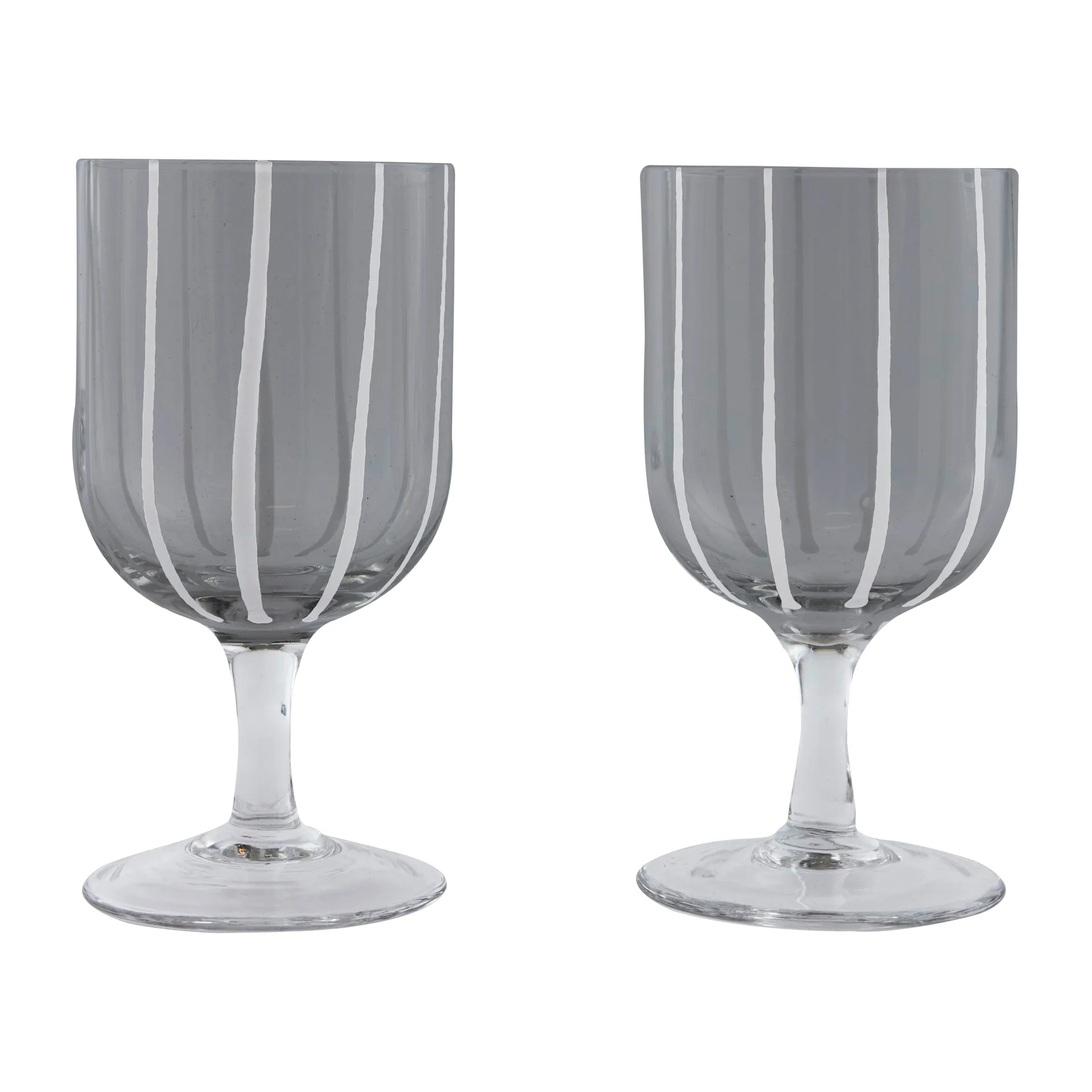 2 Copas de vino Mizu, Grey-white OYOY