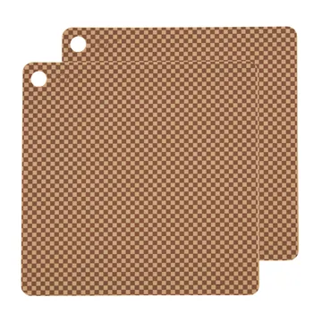 2 Manteles individuales cuadrados OYOY - Camel - OYOY