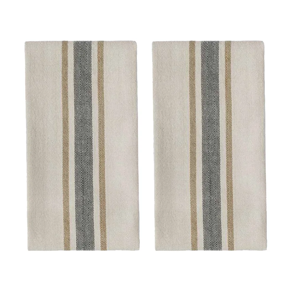 2 Paños de cocina Linu, Black OYOY