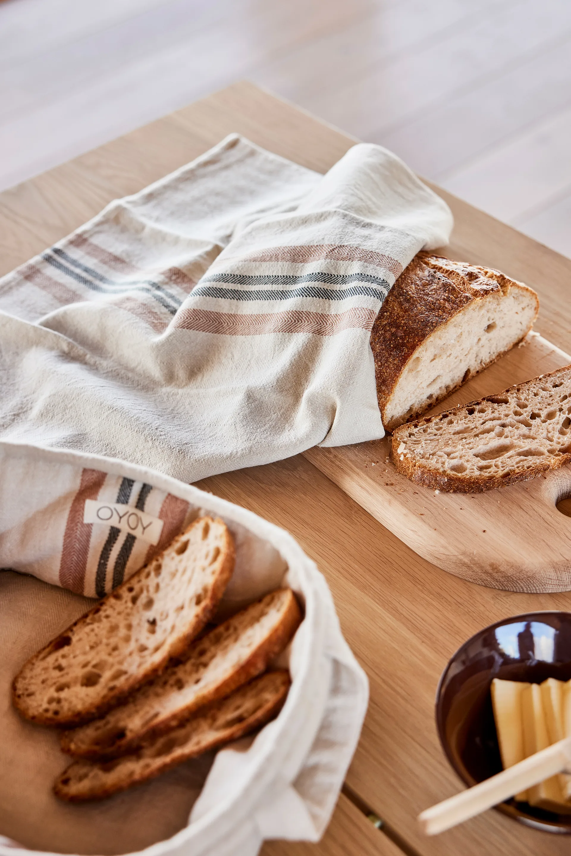 2 Paños de cocina Linu, Caramel OYOY