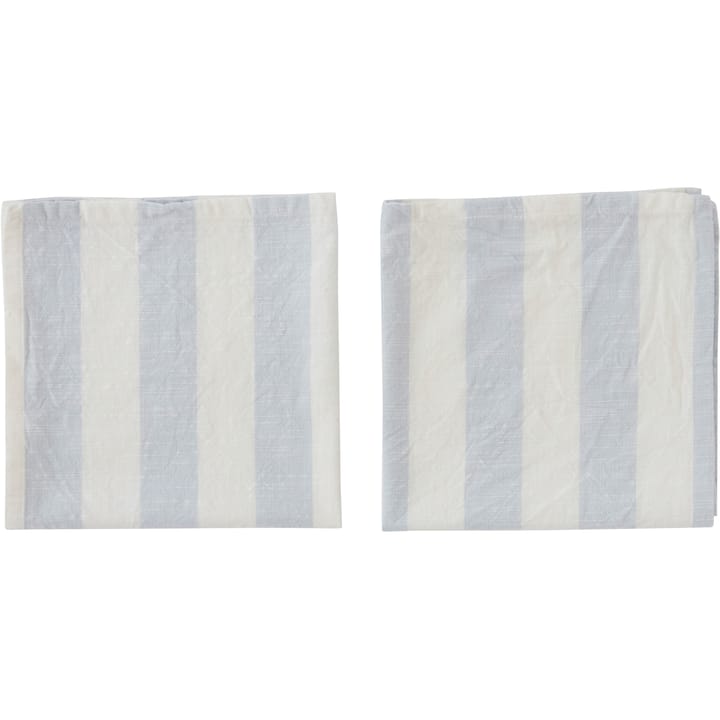 2 Servilletas Striped 45x45 cm - Ice Blue - OYOY