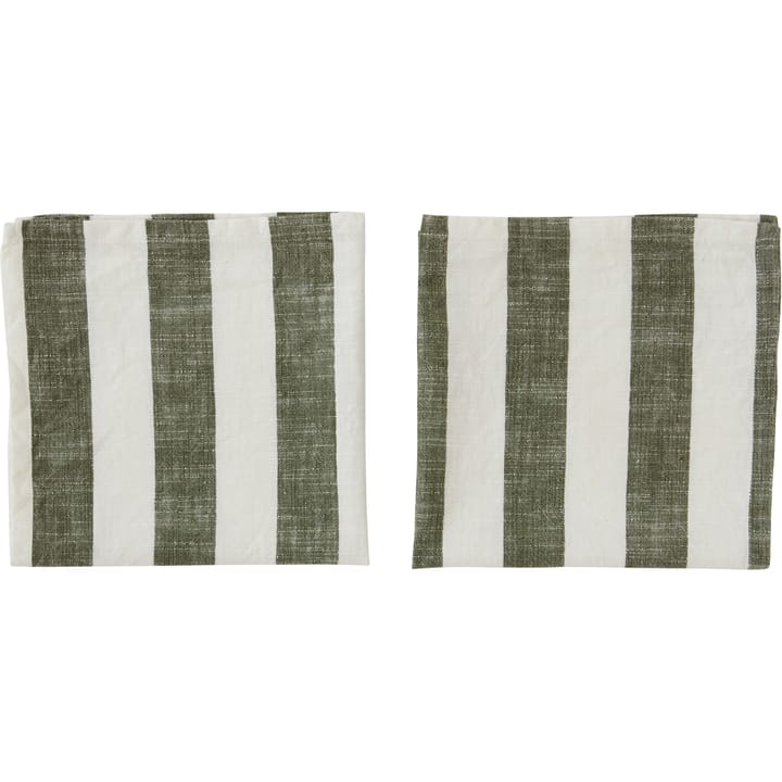 2 Servilletas Striped 45x45 cm - Olive - OYOY