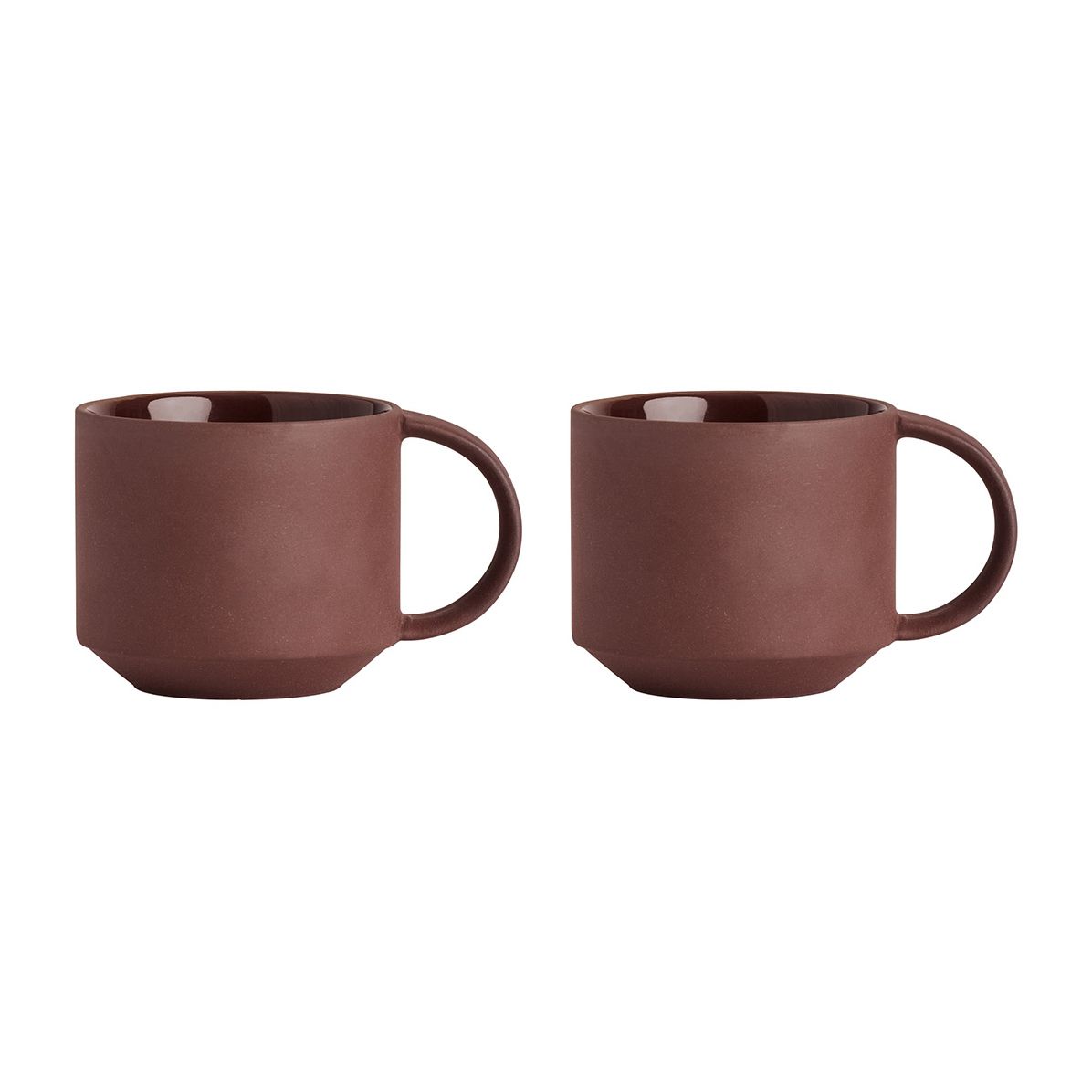 2 Tazas Yuka, Dark (marrón) OYOY