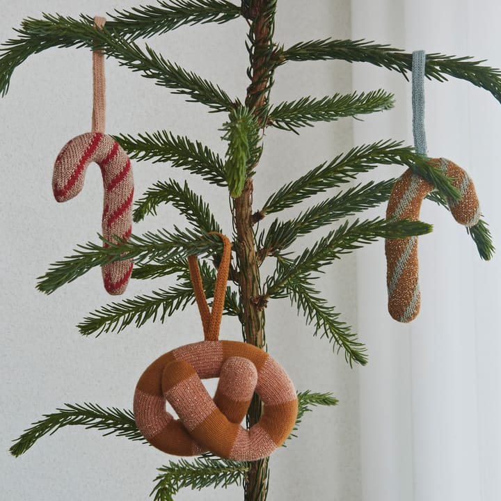 4 Colgantes de Navidad Christmas Pretzels, Multi OYOY