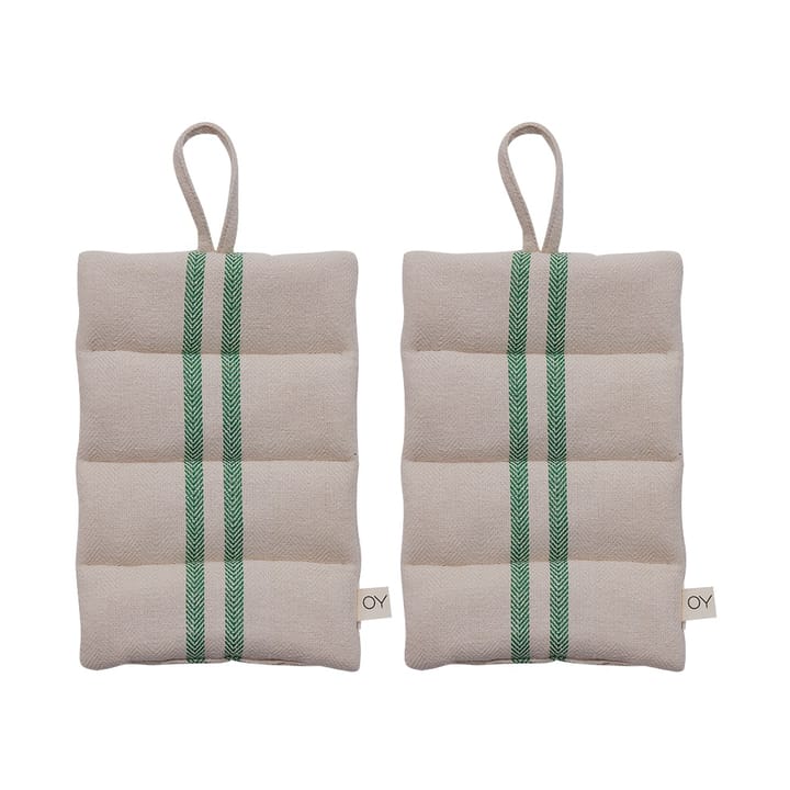 Agarraderas Linu 2-pack - Green - OYOY