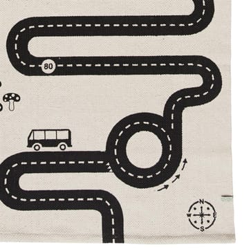 Alfombra infantil Adventure - beige-negro, 70x180 cm - OYOY
