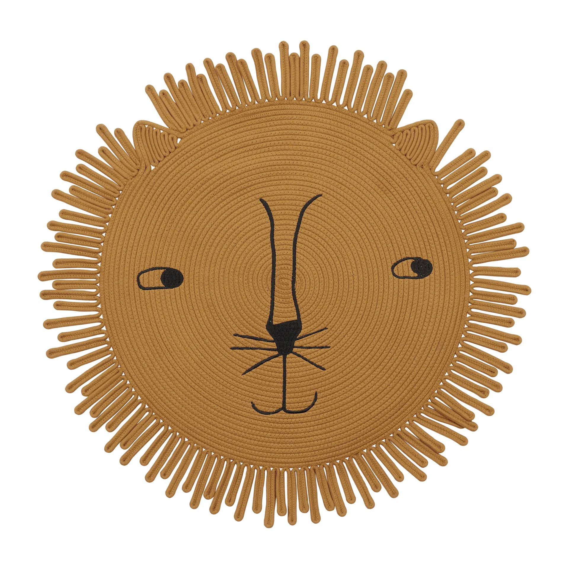 Alfombra infantil Mara Lion, Ø98 cm OYOY