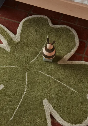 Alfombra Lucky Clover 95x95 cm - Green - OYOY