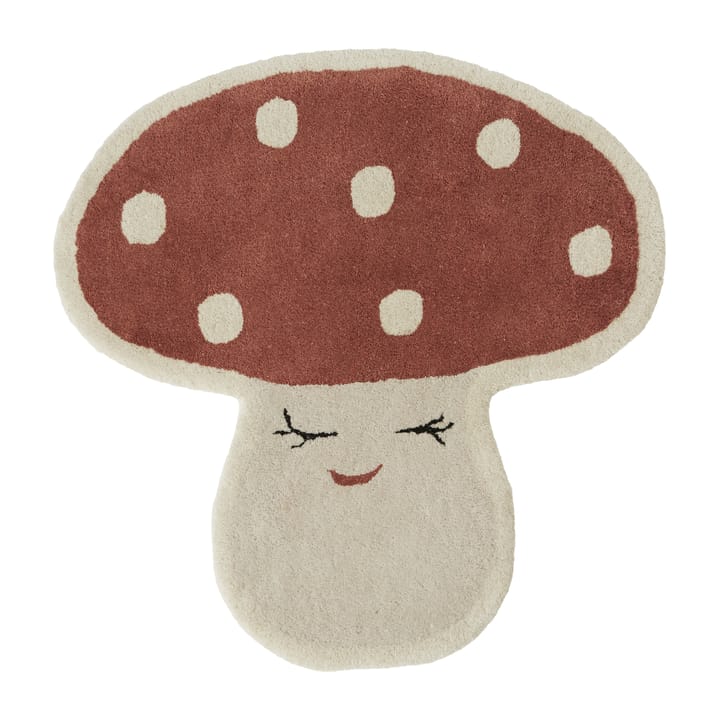 Alfombra Malle mushroom 75x77 cm - Red - OYOY