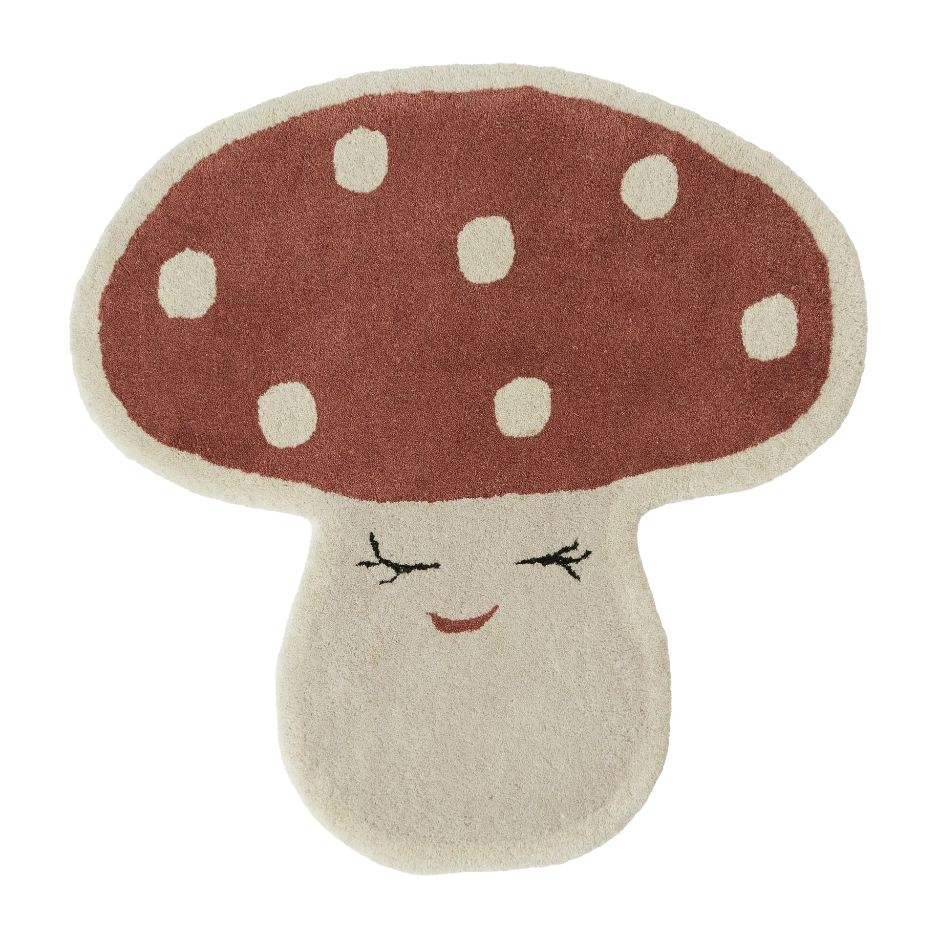 Alfombra Malle mushroom 75x77 cm, Red OYOY