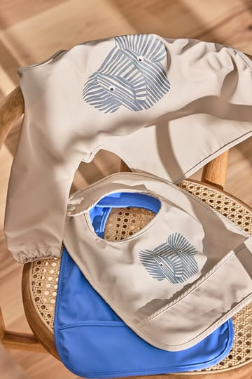 Babero Erik Elefant 2 piezas - Beige-azul - OYOY