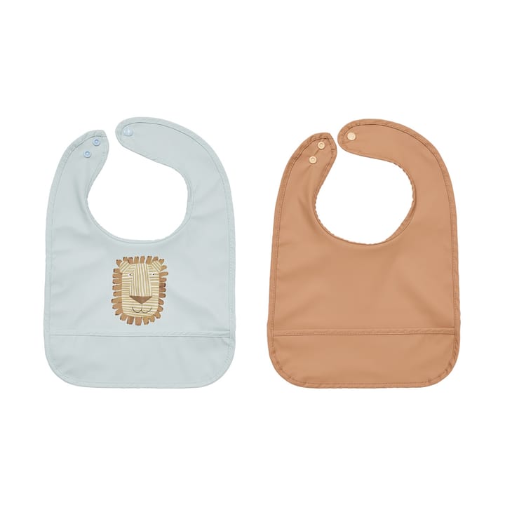 Babero Lobo Lion 2 piezas - Caramel-ice Blue - OYOY