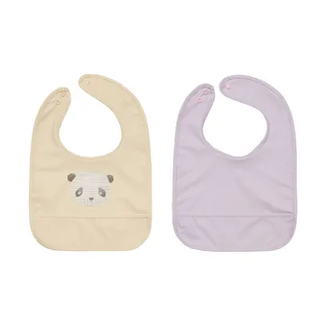 Babero panda Lun Lun 2 piezas - Vanilla-lavender - OYOY