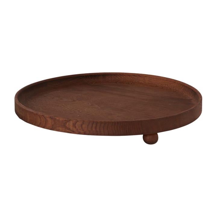 Bandeja de madera Inka redonda Ø30 cm, Dark OYOY