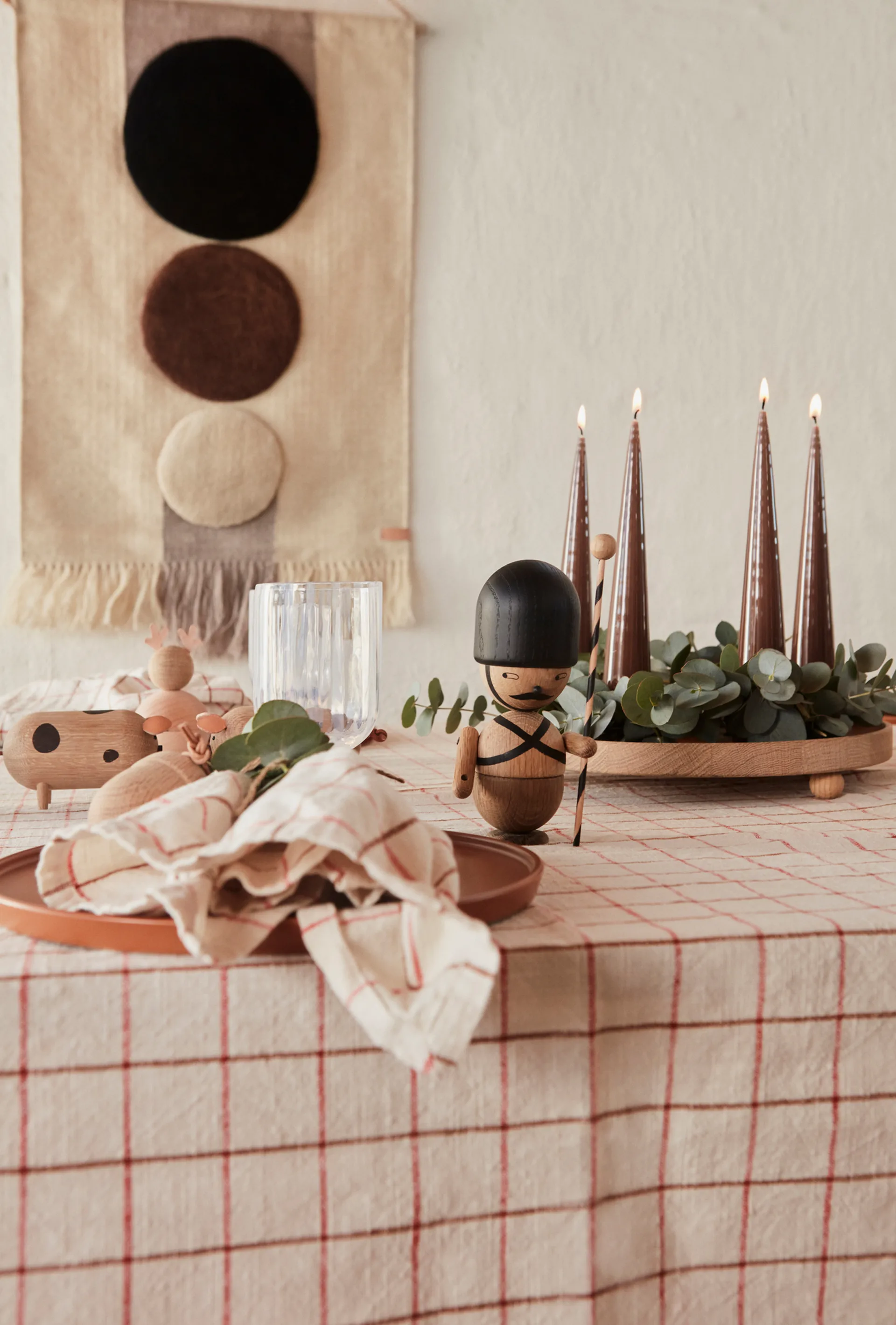 Bandeja de madera Inka redonda Ø30 cm, Nature OYOY