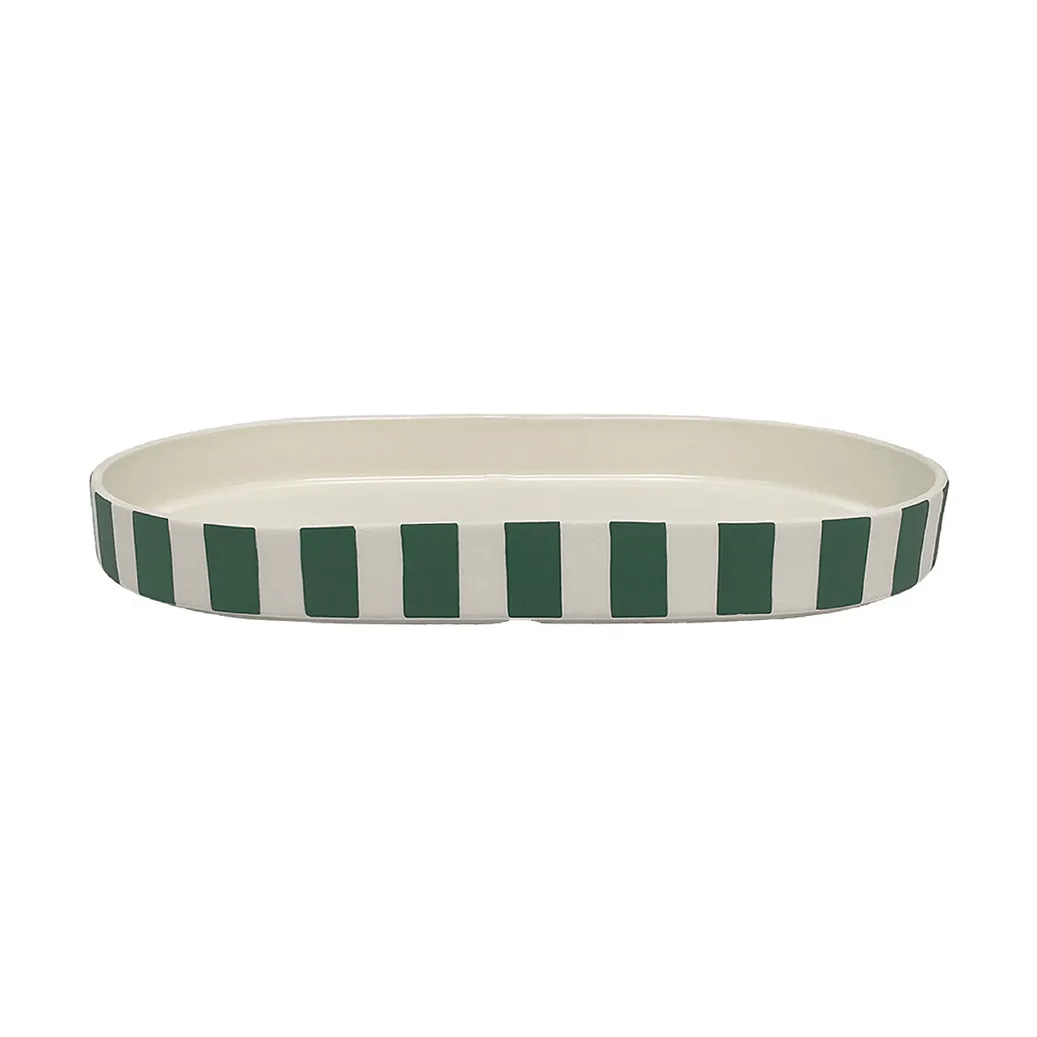 Bandeja decorativa Toppu oval, Green OYOY