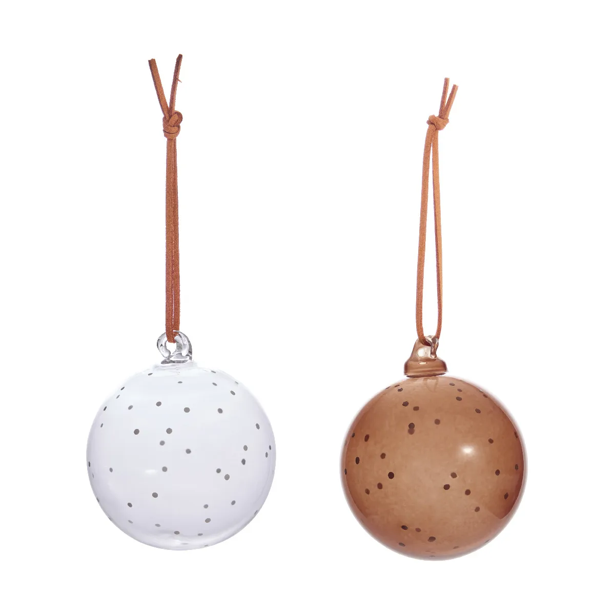 Bolas de Navidad Natale Christmas, 2 piezas, Clear-nutmeg OYOY