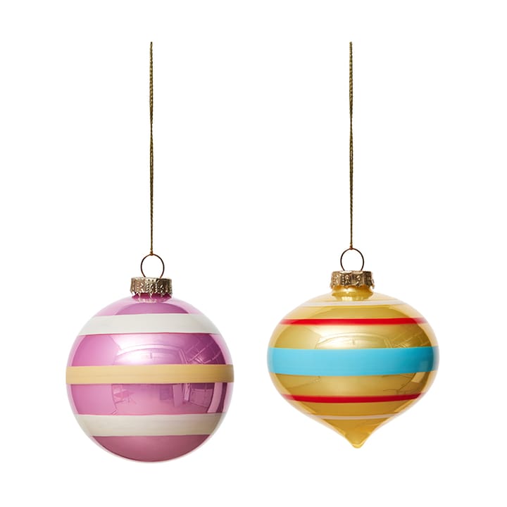 Bolas de Navidad Vintage christmas glass ball No. 1, 2 piezas, Multi OYOY
