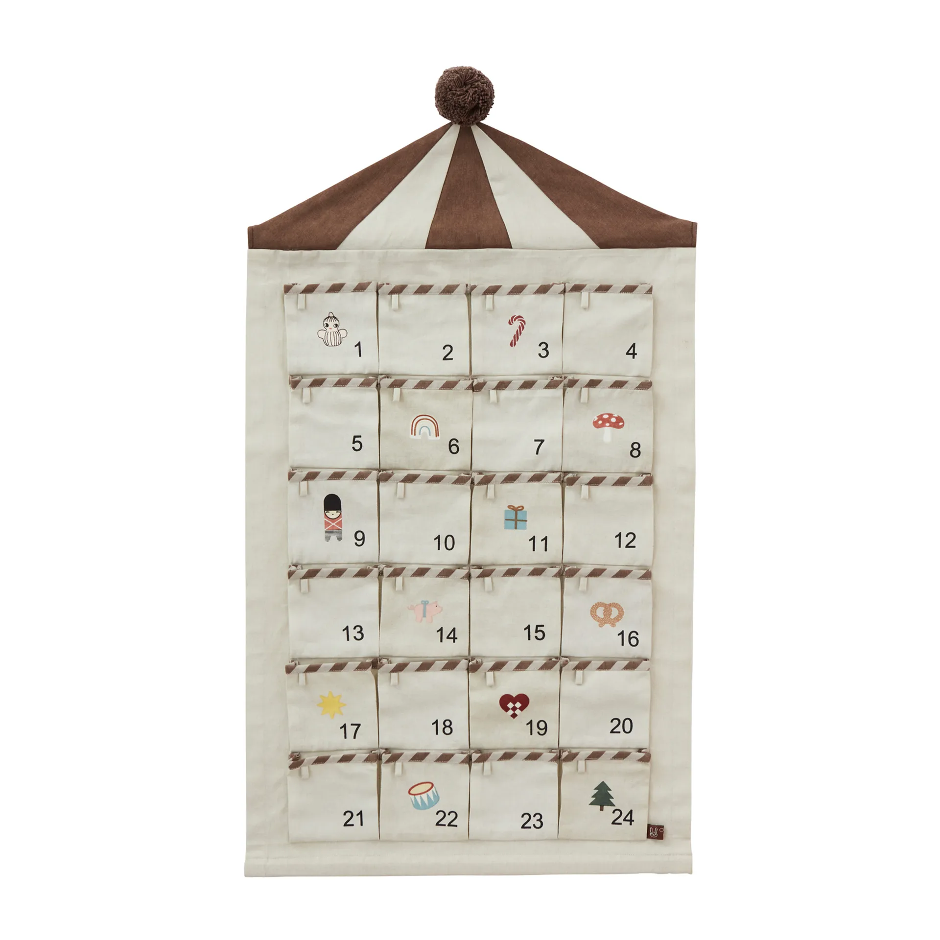 Calendario de navidad Circus Christmas 50x85 cm, Beige-brown OYOY
