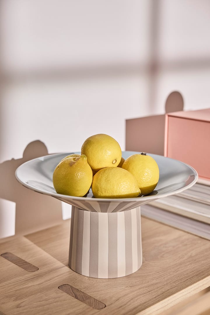 Centro de mesa Toppu alto 17xØ30 cm, Clay-Ice blue OYOY