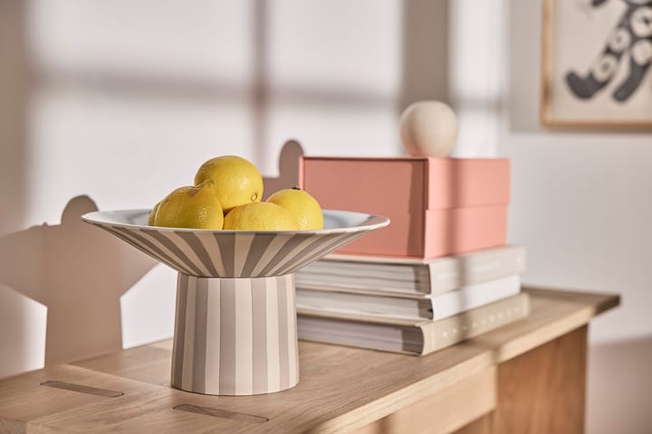 Centro de mesa Toppu alto 17xØ30 cm, Clay-Ice blue OYOY
