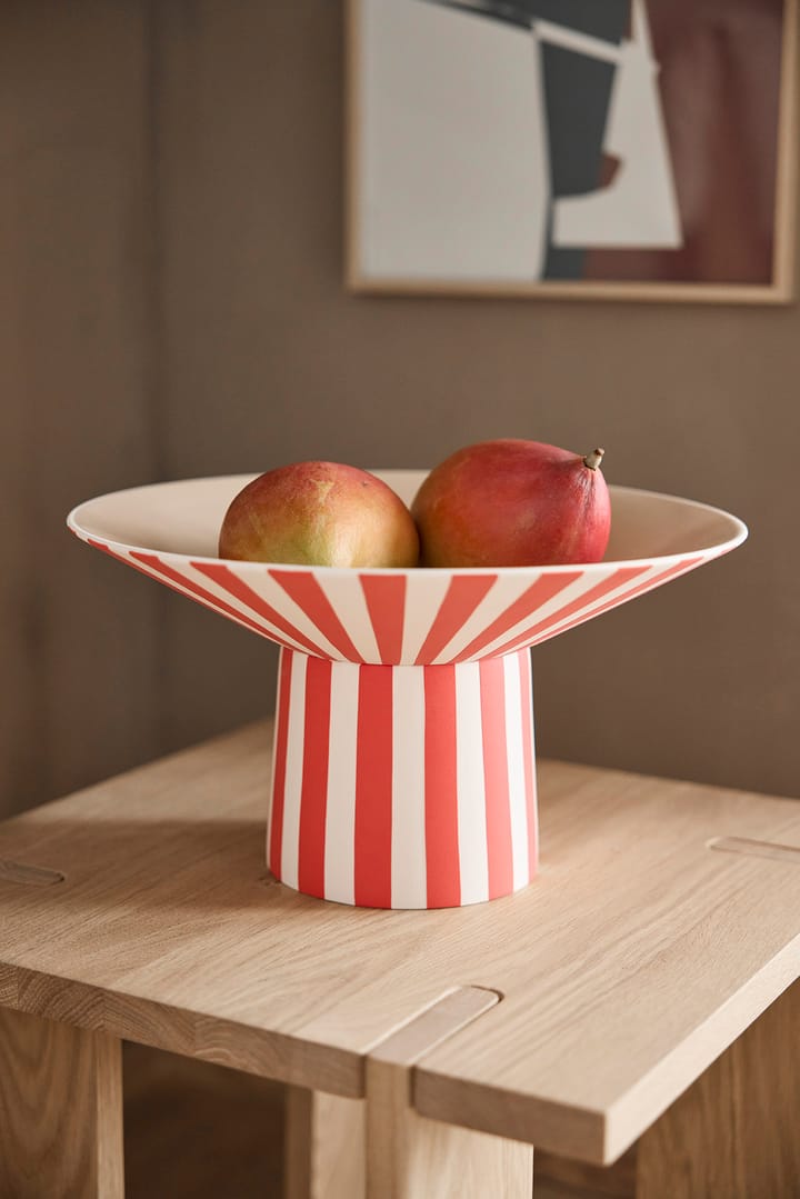 Centro de mesa Toppu alto 17xØ30 cm, Red-peach OYOY