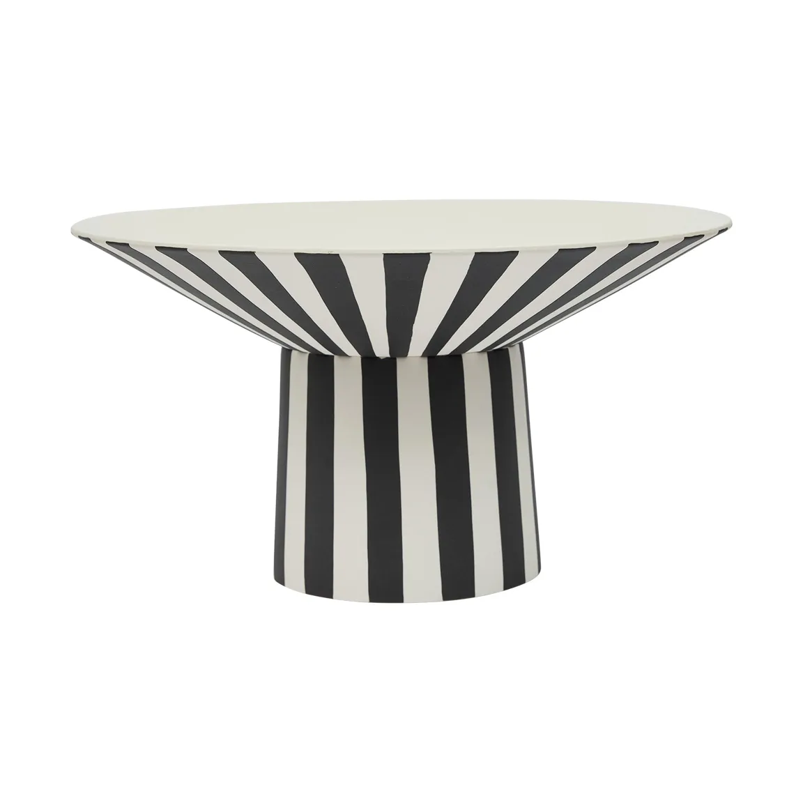 Centro de mesa Toppu alto Ø30x17 cm, White-black OYOY