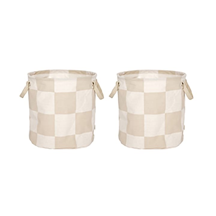 Cesta de almacenamiento Chess medium 2-pack - Clay-offwhite - OYOY