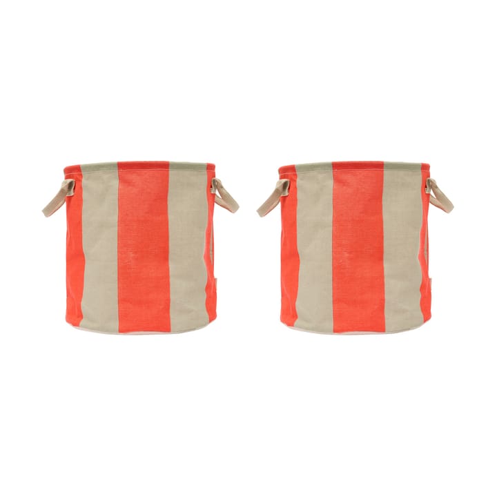 Cesta de almacenamiento Kara medium 32xØ32 cm 2-pack - Cherry Red - OYOY