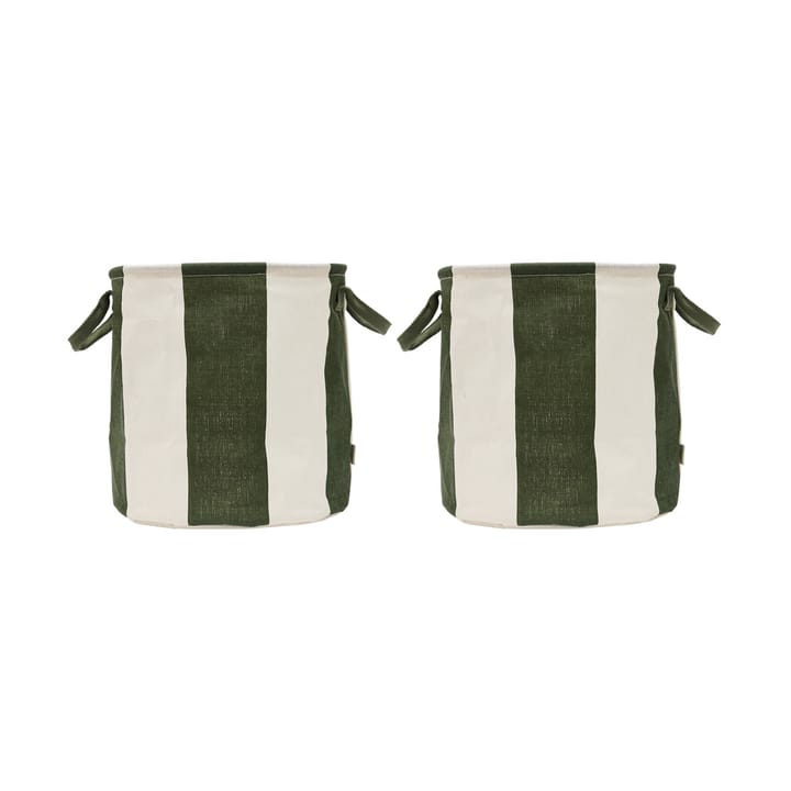 Cesta de almacenamiento Kara medium 32xØ32 cm 2-pack - Dark Green - OYOY