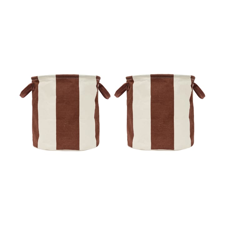 Cesta de almacenamiento Kara medium 32xØ32 cm 2-pack - Nutmeg - OYOY