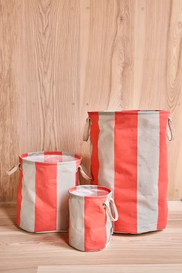 Cesta de almacenamiento Kara small Ø18x22 cm 2-pack - Cherry Red - OYOY