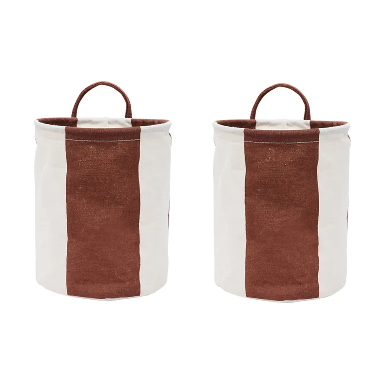Cesta de almacenamiento Kara small Ø18x22 cm 2-pack, Nutmeg OYOY
