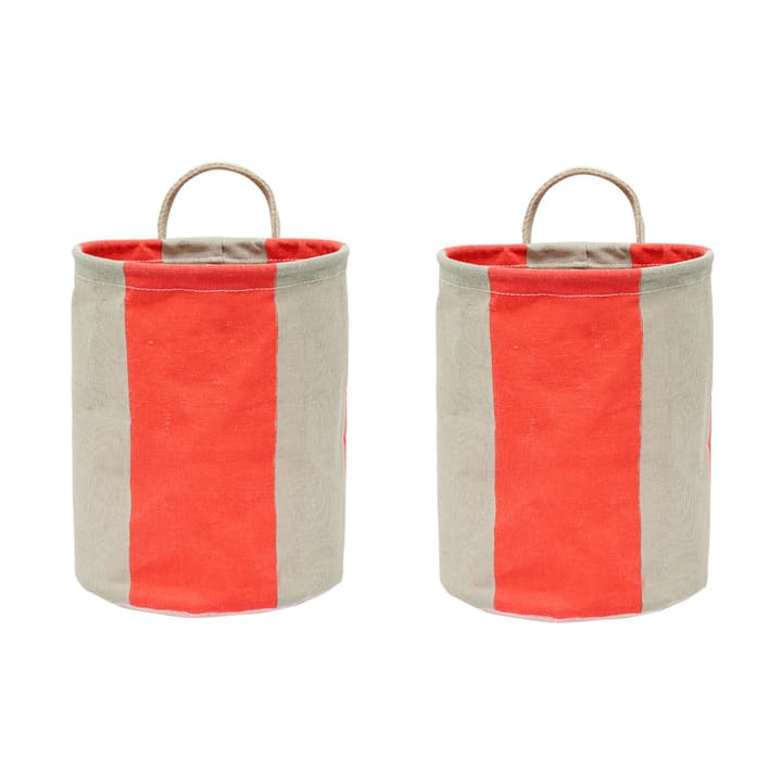 Cesta de almacenamiento Kara small 22xØ18 cm 2-pack - Cherry Red - OYOY