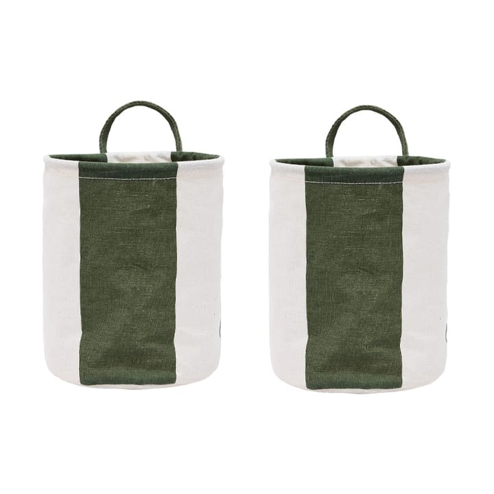Cesta de almacenamiento Kara small 22xØ18 cm 2-pack - Dark Green - OYOY