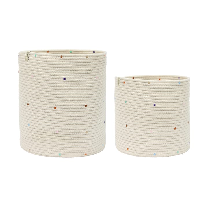 Cesta de almacenamiento Konfetti 2 piezas - Multi - OYOY