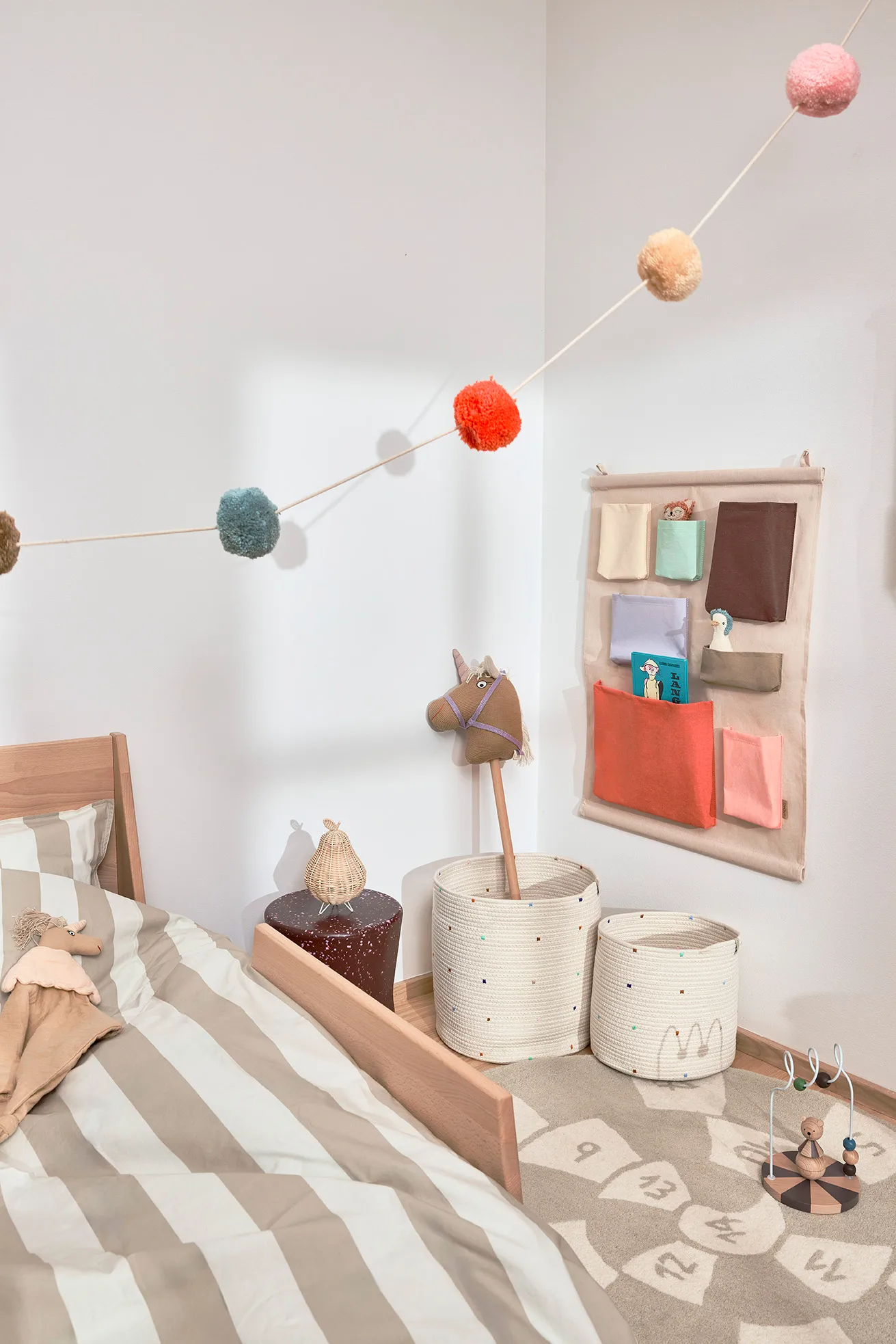 Cesta de almacenamiento Konfetti 2 piezas, Multi OYOY