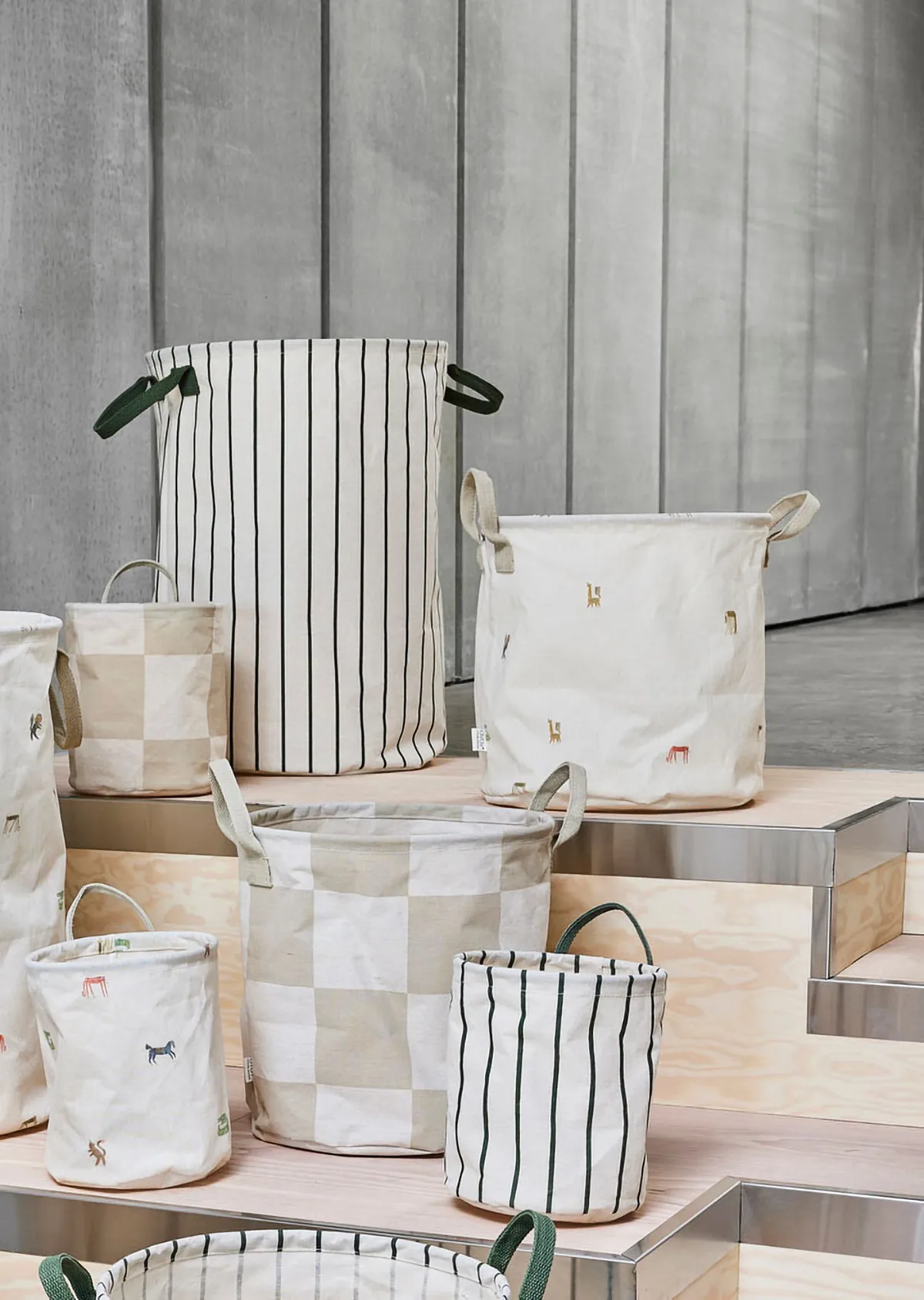 Cesta de almacenamiento Moira medium Ø32x32 cm 2 piezas., Multi OYOY