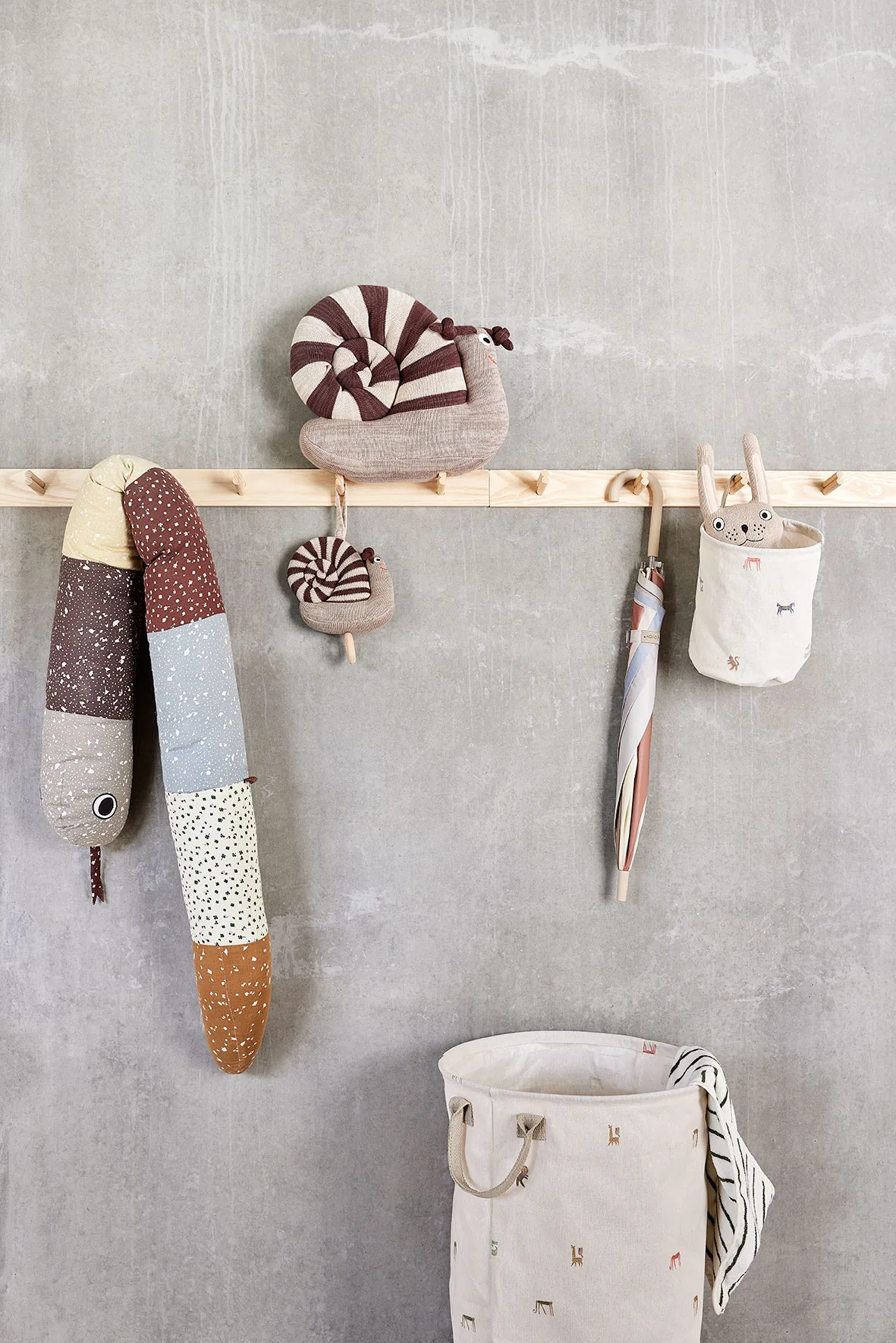 Cesta de almacenamiento Moira small Ø18x22 cm 2 piezas, Multi OYOY