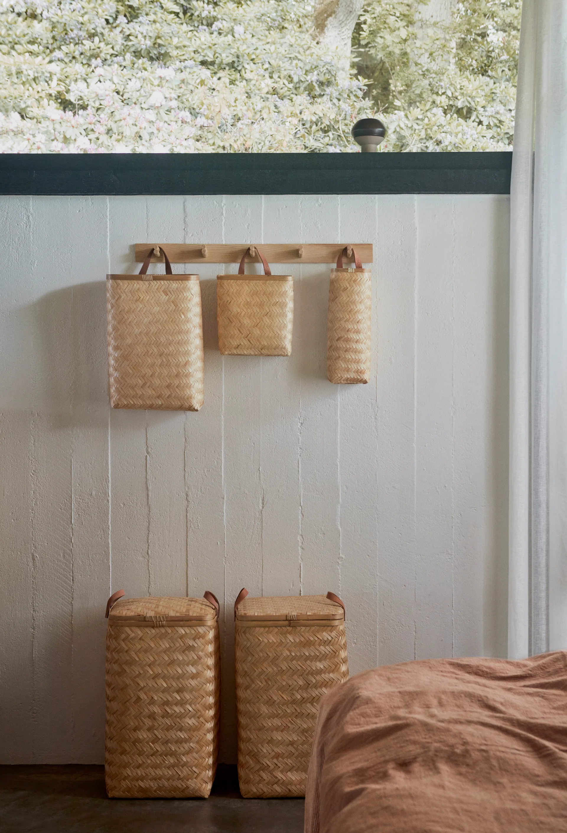Cesta de pared Sporta 10x35 cm, Natur OYOY