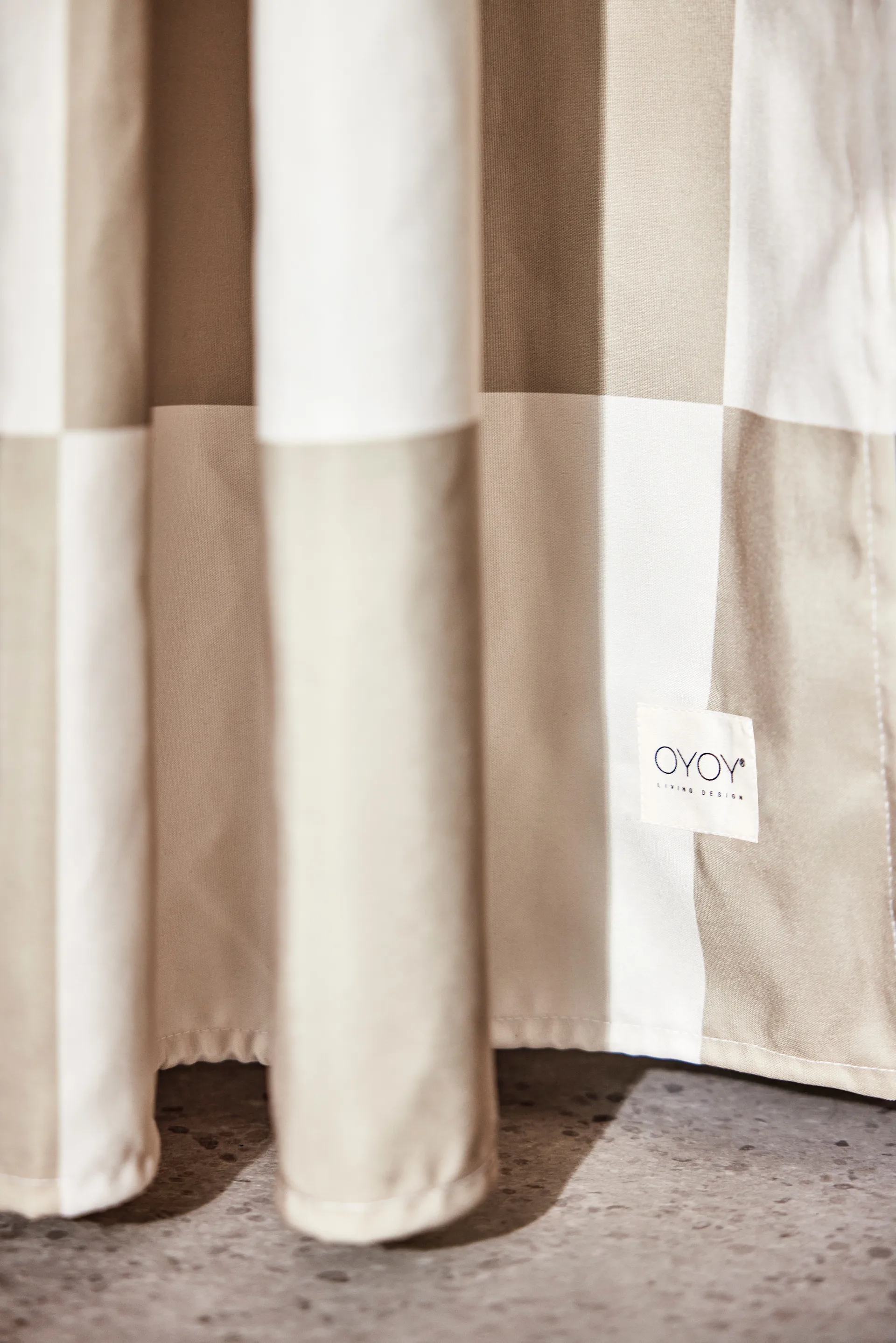 Cortina de ducha Chess 180x180 cm, Clay-offwhite OYOY