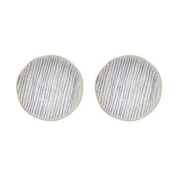 Cuenco mini Nori striped Ø8 cm 2-pack - Clay-optic Blue - OYOY