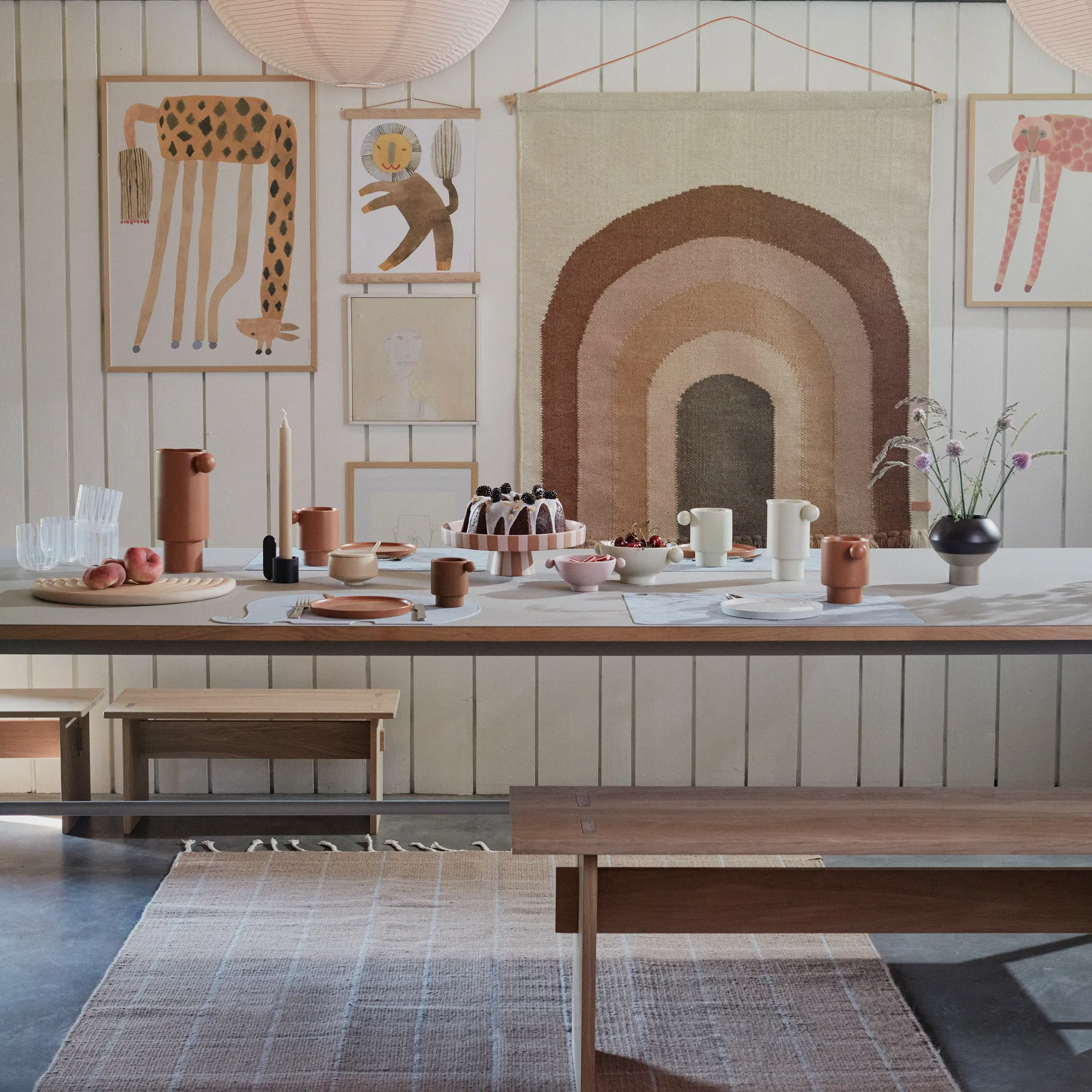 Decoración de pared Follow the rainbow 100x124 cm, Choko OYOY